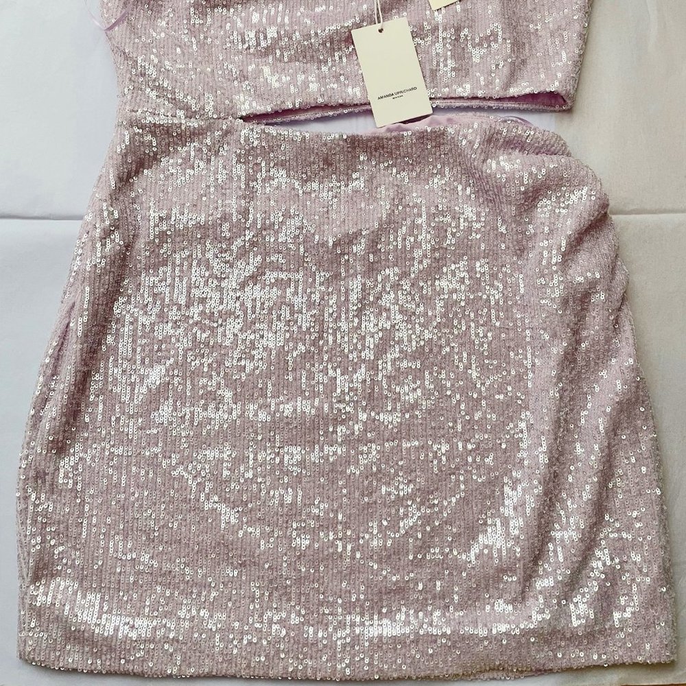 nwt Anthropologie Amanda Uprichard Sequin Cutout Mini Dress Boho Party Size XL - Picture 10 of 11